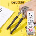 Kìm Mỏ Quạ Deli 10 Inch Cao Cấp - Giúp Giữ, Kẹp, Cắt Vật Dụng, Dành Cho Thợ Điện Nước Chuyên Nghiệp - DL2610