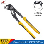 Kìm mỏ quạ 7 lỗ đa năng thép đúc nguyên khối R'DEER 12 inch/ 300mm, kìm kẹp giữ, vặn ống nước chuyên nghiệp