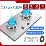 Bếp gas đôi 9 đầu đốt đầu 7.8kw+7.8kw đốt bếp ga điện bếp gas inox kết hợp điện thông minh